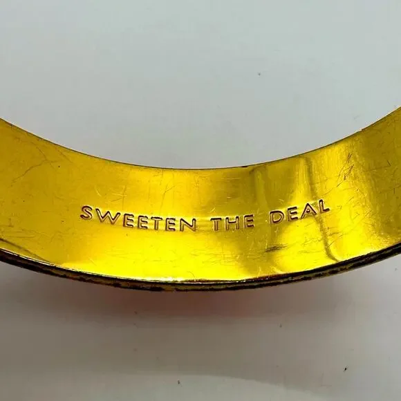 kate spade ARM CANDY Bracelet Pink Gold Bangle Preppy Retro Summer - Picture 9 of 14